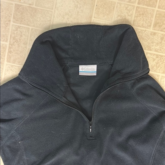 Columbia Black turtle neck quarter zip Sweater Fleece - Picture 3 of 4